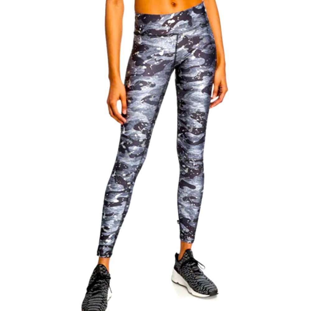 Terez-Printed Camo Legging With Silver Splatter